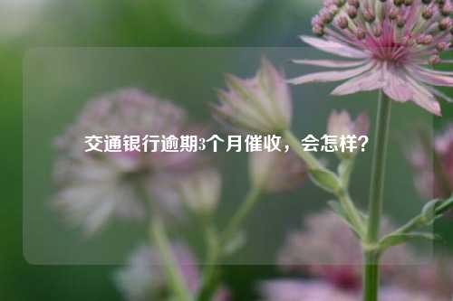 交通银行逾期3个月催收，会怎样？