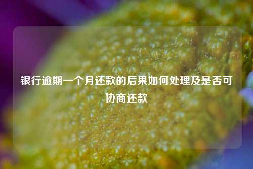 银行逾期一个月还款的后果如何处理及是否可协商还款