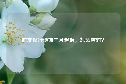 浦发银行逾期三月起诉，怎么应对？