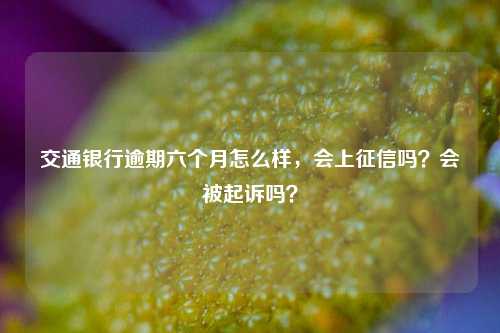 交通银行逾期六个月怎么样，会上征信吗？会被起诉吗？