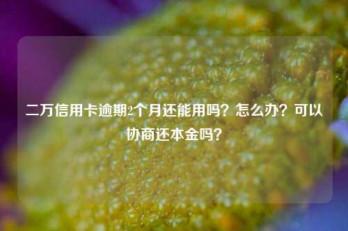 二万信用卡逾期2个月还能用吗？怎么办？可以协商还本金吗？