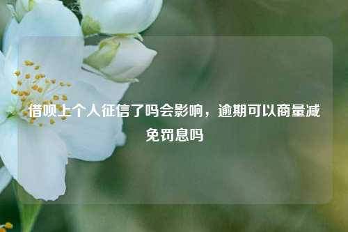 借呗上个人征信了吗会影响，逾期可以商量减免罚息吗