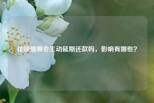 花呗借呗会主动延期还款吗，影响有哪些？