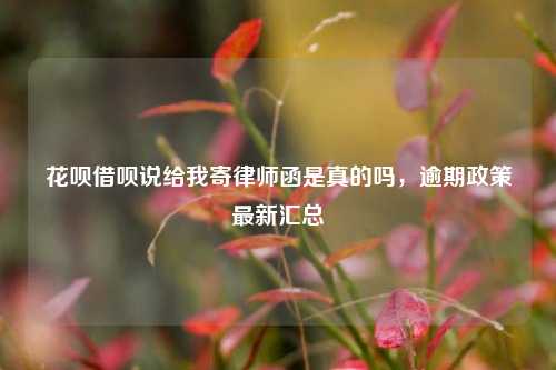 花呗借呗说给我寄律师函是真的吗，逾期政策最新汇总