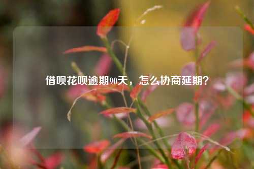 借呗花呗逾期90天，怎么协商延期？