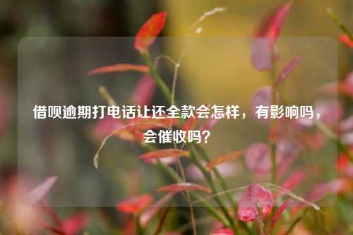 借呗逾期打电话让还全款会怎样，有影响吗，会催收吗？