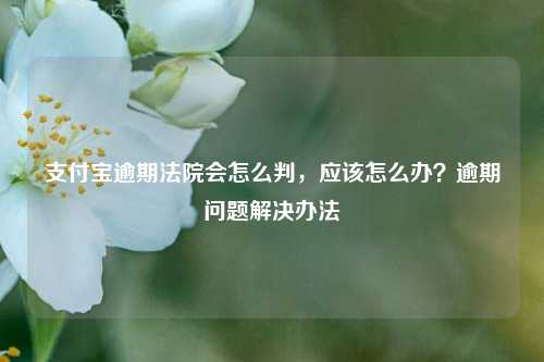 支付宝逾期法院会怎么判，应该怎么办？逾期问题解决办法