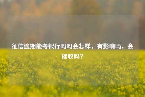 征信逾期能考银行吗吗会怎样，有影响吗，会催收吗？