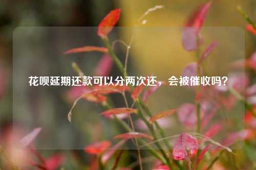 花呗延期还款可以分两次还，会被催收吗？