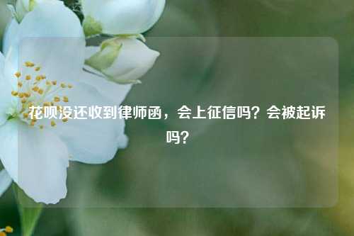 花呗没还收到律师函，会上征信吗？会被起诉吗？