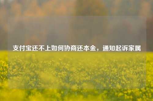 支付宝还不上如何协商还本金，通知起诉家属