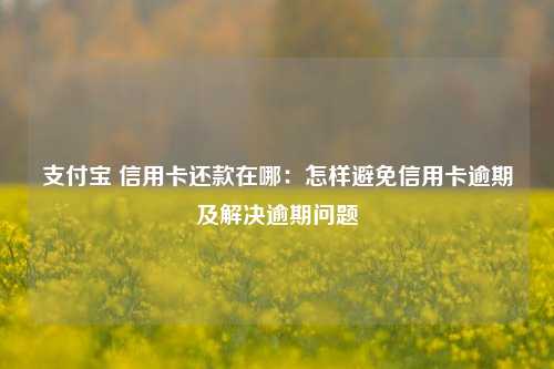 支付宝 信用卡还款在哪：怎样避免信用卡逾期及解决逾期问题