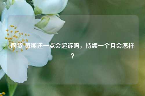 网贷 每期还一点会起诉吗，持续一个月会怎样？