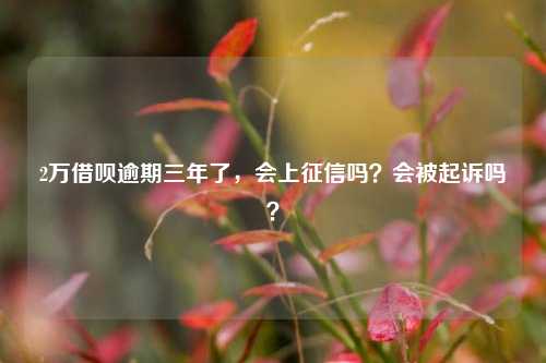 2万借呗逾期三年了，会上征信吗？会被起诉吗？