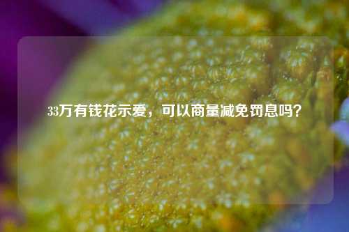 33万有钱花示爱，可以商量减免罚息吗？