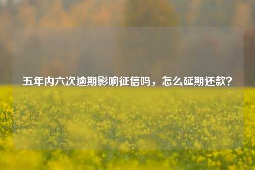 五年内六次逾期影响征信吗，怎么延期还款？