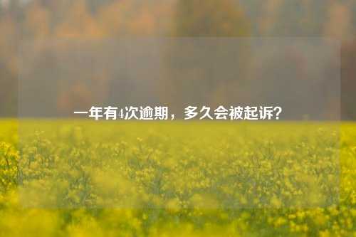 一年有4次逾期，多久会被起诉？