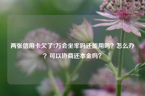 两张信用卡欠了7万会坐牢吗还能用吗？怎么办？可以协商还本金吗？