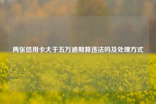 两张信用卡大于五万逾期算违法吗及处理方式