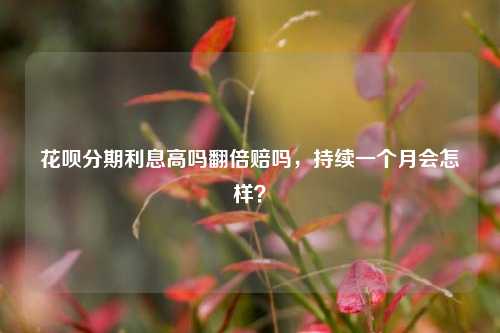 花呗分期利息高吗翻倍赔吗，持续一个月会怎样？