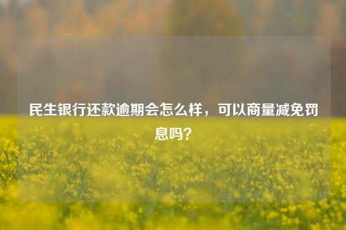 民生银行还款逾期会怎么样，可以商量减免罚息吗？