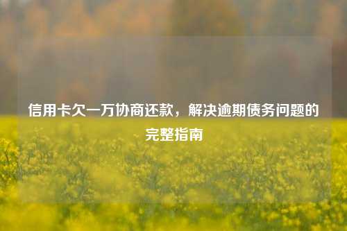 信用卡欠一万协商还款，解决逾期债务问题的完整指南