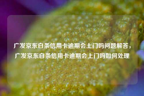 广发京东白条信用卡逾期会上门吗问题解答，广发京东白条信用卡逾期会上门吗如何处理