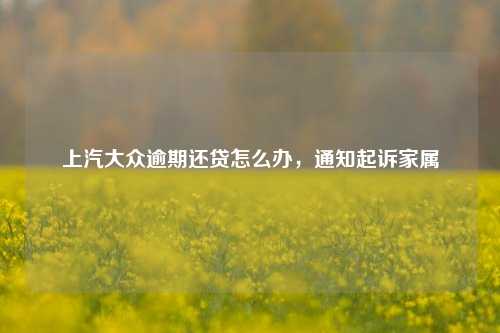 上汽大众逾期还贷怎么办，通知起诉家属