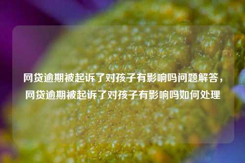 网贷逾期被起诉了对孩子有影响吗问题解答，网贷逾期被起诉了对孩子有影响吗如何处理