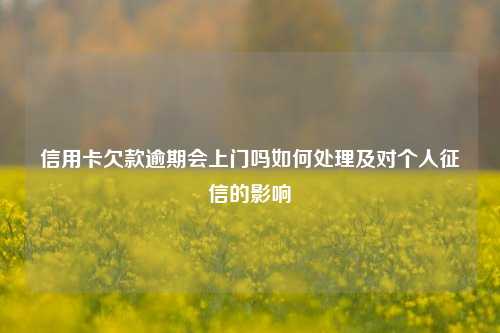 信用卡欠款逾期会上门吗如何处理及对个人征信的影响