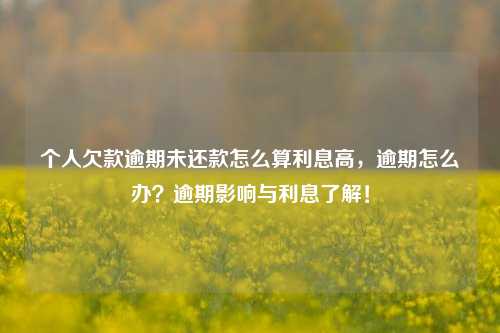 个人欠款逾期未还款怎么算利息高，逾期怎么办？逾期影响与利息了解！