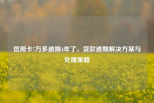 信用卡7万多逾期4年了，贷款逾期解决方案与处理策略