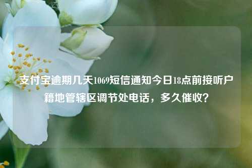 支付宝逾期几天1069短信通知今日18点前接听户籍地管辖区调节处电话，多久催收？