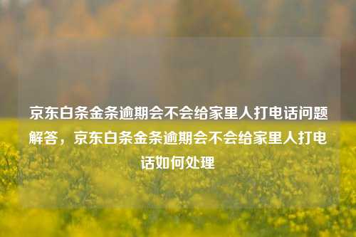 京东白条金条逾期会不会给家里人打电话问题解答，京东白条金条逾期会不会给家里人打电话如何处理