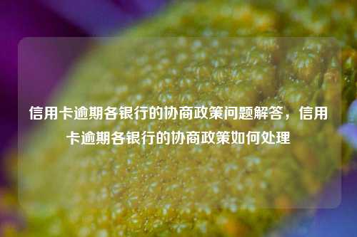 信用卡逾期各银行的协商政策问题解答，信用卡逾期各银行的协商政策如何处理