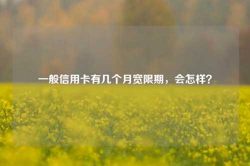 一般信用卡有几个月宽限期，会怎样？