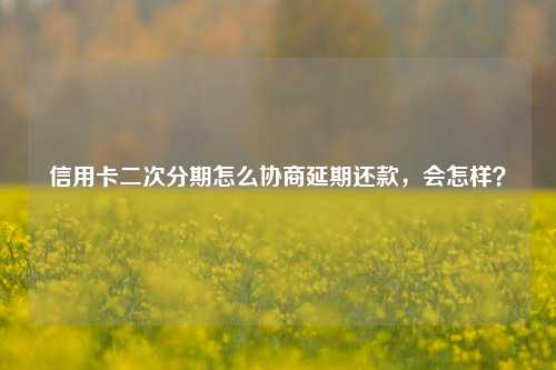 信用卡二次分期怎么协商延期还款，会怎样？