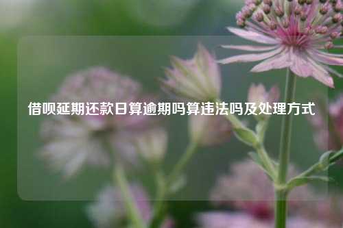 借呗延期还款日算逾期吗算违法吗及处理方式