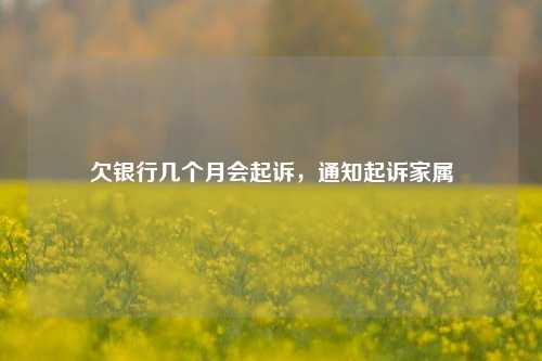 欠银行几个月会起诉，通知起诉家属