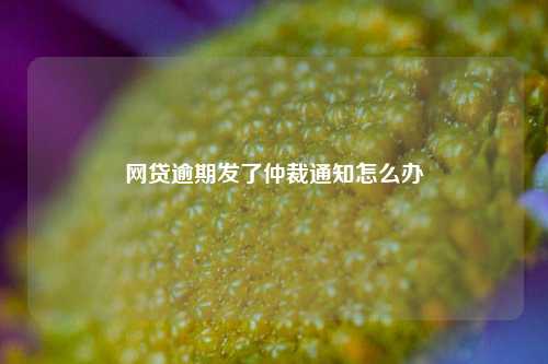 网贷逾期发了仲裁通知怎么办