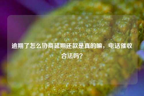 逾期了怎么协商延期还款是真的嘛，电话催收合法吗？