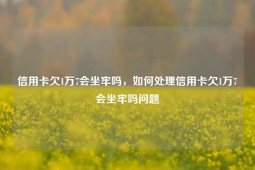 信用卡欠1万7会坐牢吗，如何处理信用卡欠1万7会坐牢吗问题