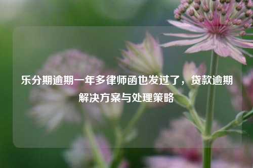 乐分期逾期一年多律师函也发过了，贷款逾期解决方案与处理策略