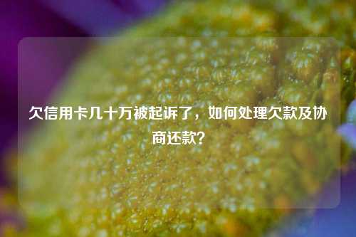 欠信用卡几十万被起诉了，如何处理欠款及协商还款？