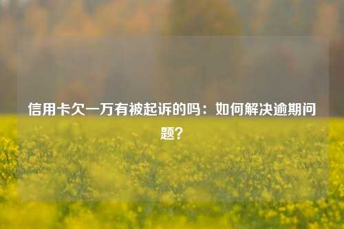 信用卡欠一万有被起诉的吗：如何解决逾期问题？