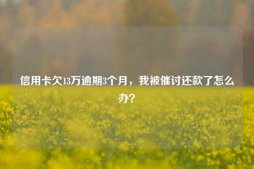 信用卡欠13万逾期3个月，我被催讨还款了怎么办？