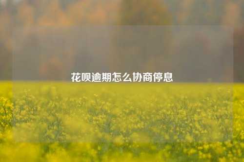 花呗逾期怎么协商停息