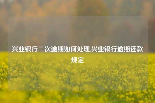 兴业银行二次逾期如何处理,兴业银行逾期还款规定