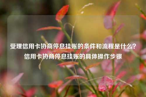 受理信用卡协商停息挂账的条件和流程是什么？信用卡协商停息挂账的具体操作步骤