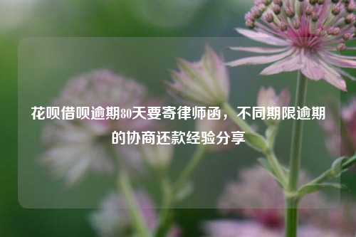 花呗借呗逾期80天要寄律师函，不同期限逾期的协商还款经验分享